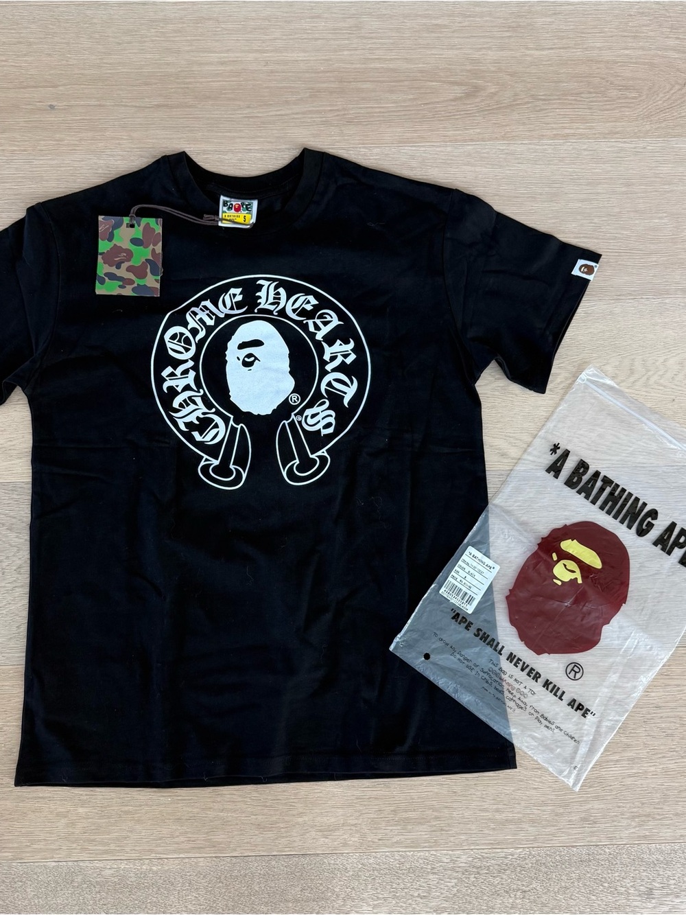 BAPE x Chrome Hearts Black Youth T Shirt